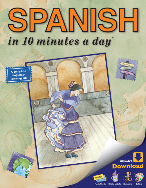 Spanish in 10 Minutes a Day: Language Course for Beginning and Advanced Study. Includes Workbook, Flash Cards, Special Labels, Menu Guide, Software, G (10 Minutes a Day) (7TH ed.)