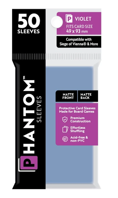 Deck Protector: Phantom Sleeves: Matte/Matte Violet Size (49mmX93mm) (50)