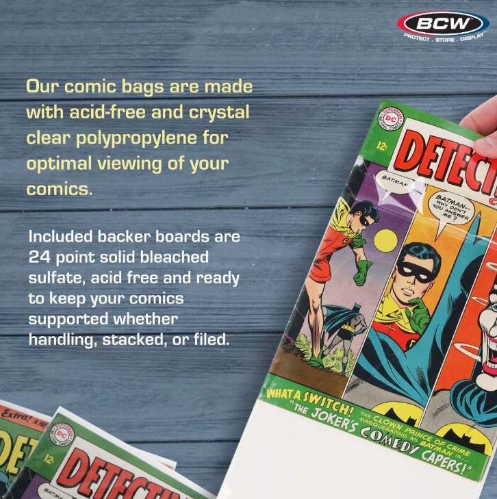 Premade Silver Comic Bag and Board