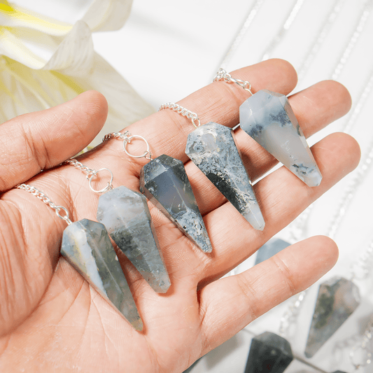 Dowsing Pendulum | Moss Agate