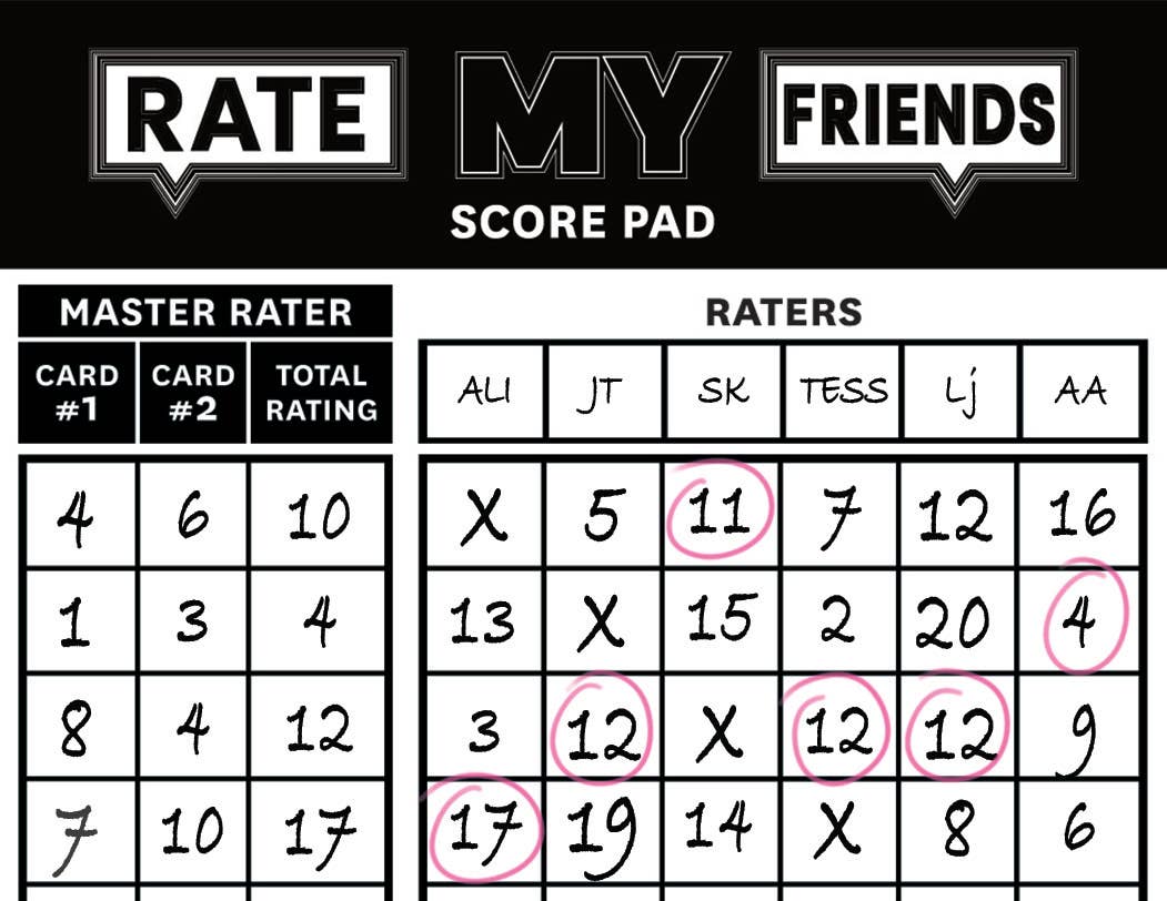 RATE MY FRIENDS | ON-THE-GO EDITION: Tuck Box Adult Game