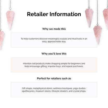 Dowsing Pendulum | Rose Quartz