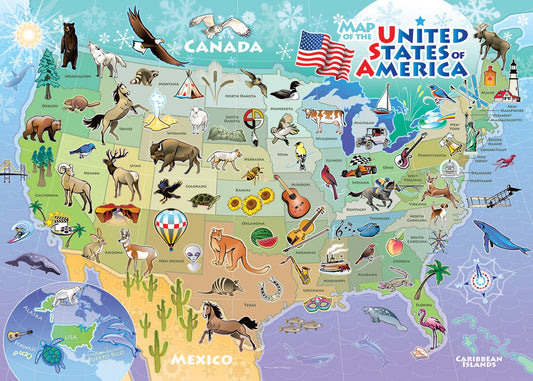 USA Map (Tray) 35pc puzzle
