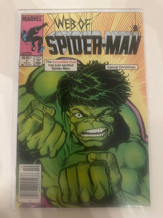 Web of Spider-Man - vol 7 - The Incredible Hulk has just spotted Spider-Man. Cancel Christmas