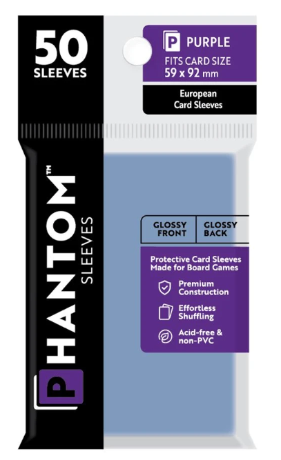 Deck Protector: Phantom Sleeves: Gloss/Gloss Purple Size (59mmX92mm) (50)
