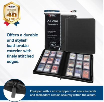 Z-Folio 9-Pocket LX Album - Toploaders - Black