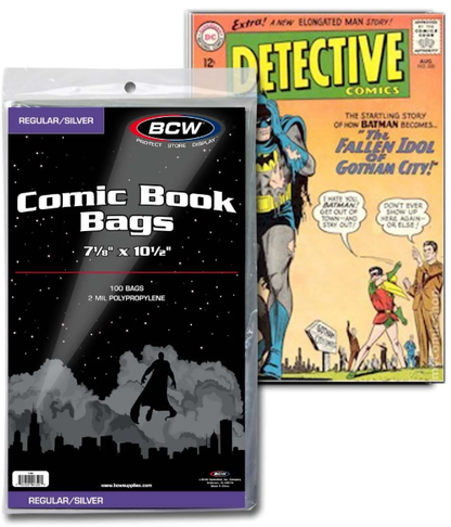 Silver/Regular Comic Bags (pk of 100)