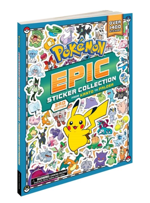 Pokémon Epic Sticker Collection 3rd Edition: From Kanto to Paldea: Over 1,400 Stickers!