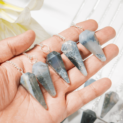 Dowsing Pendulum | Moss Agate