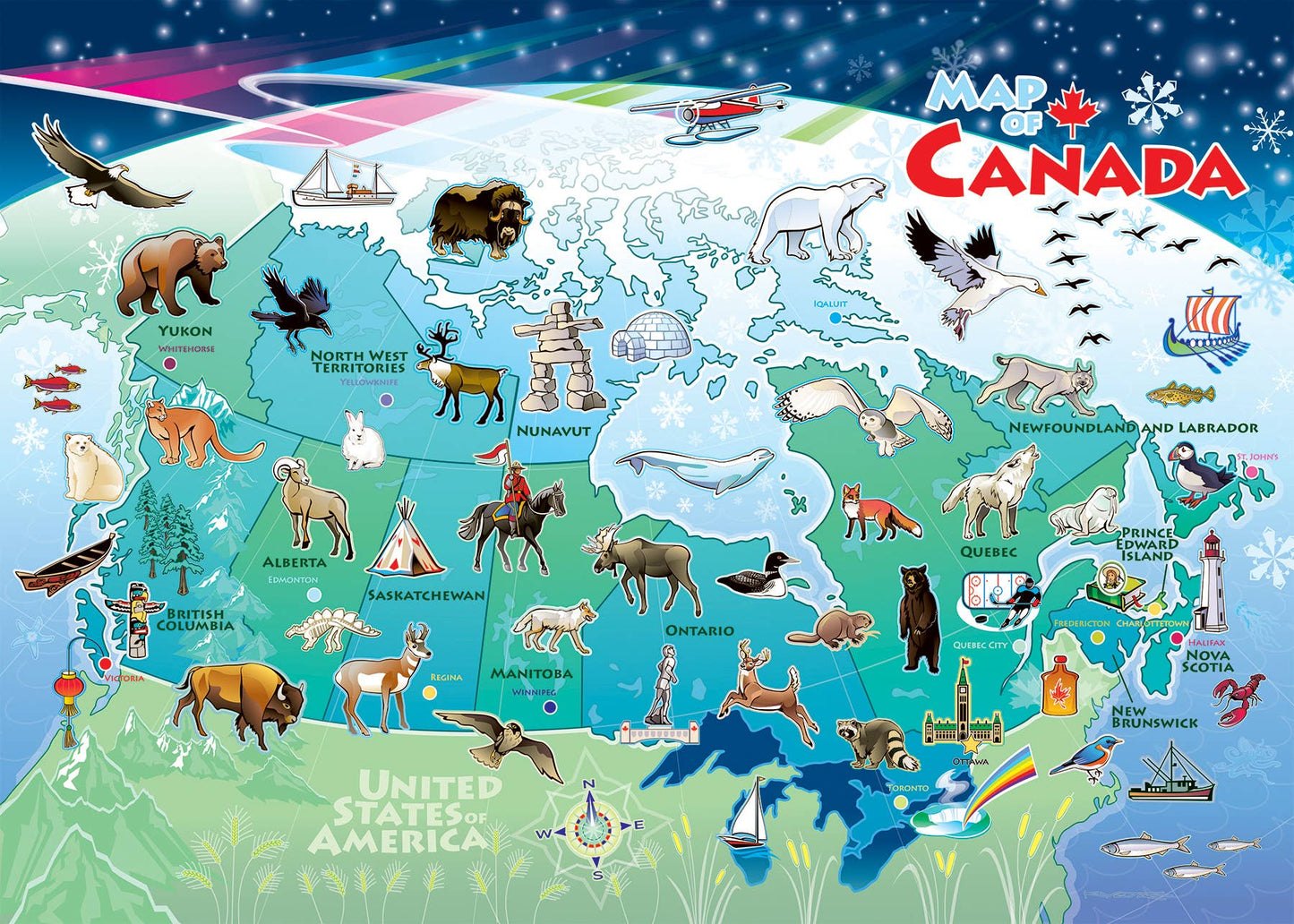 Canada Map (Tray) 35pc puzzle