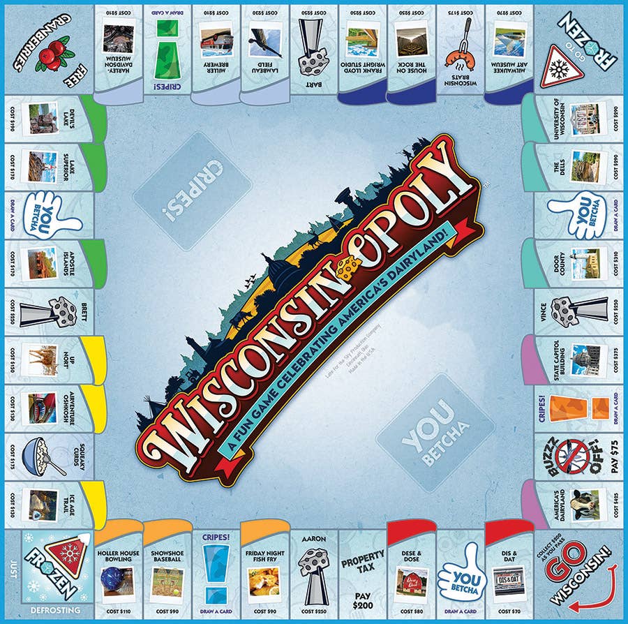 Wisconsin-Opoly (state) Board Game