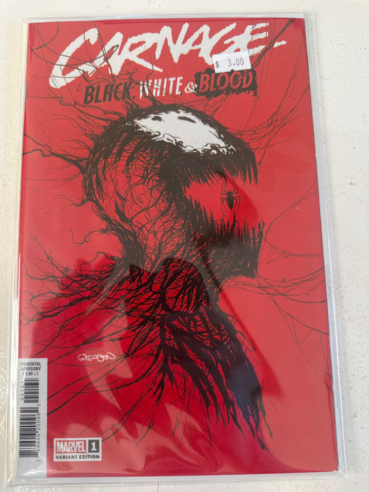 Carnage - Vol 1 - Variant - Black, White, & Blood