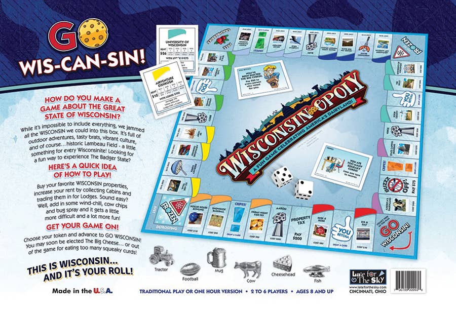 Wisconsin-Opoly (state) Board Game