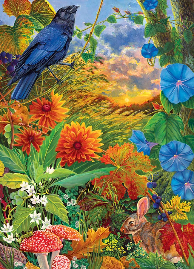 Woodland Gathering - 1000pc-Puzzle By Wava Jacobchick