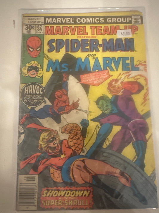 Marvel Team-Up Featuring Spider-Man and Ms. Marvel - Vol 62 Showdown with the Super-Skrull!