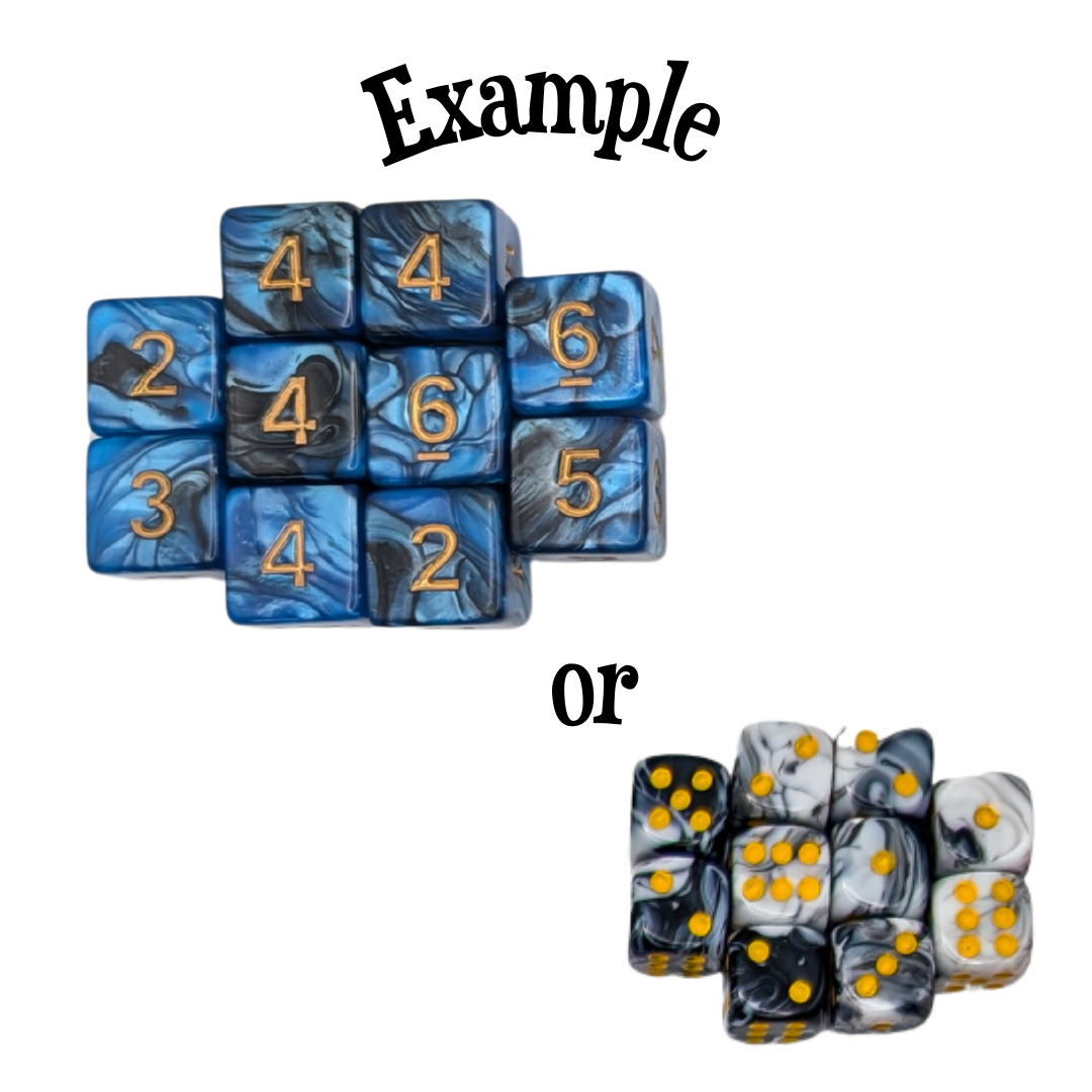 Mystery D6 Bundle Bag: 12mm Pipped/Dotted
