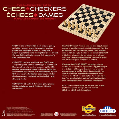 CHESS & CHECKERS - Two Timeless Strategy Games in One Box