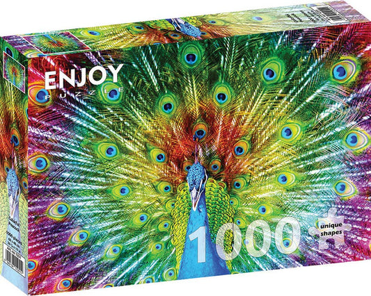 Colorful Peacock 1000pc Enjoy Puzzle