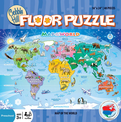 Map of the World 48pc floor puzzle