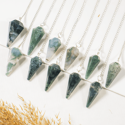 Dowsing Pendulum | Moss Agate