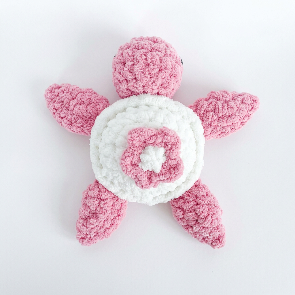 Baby Crochet Sea Turtles with Flowers